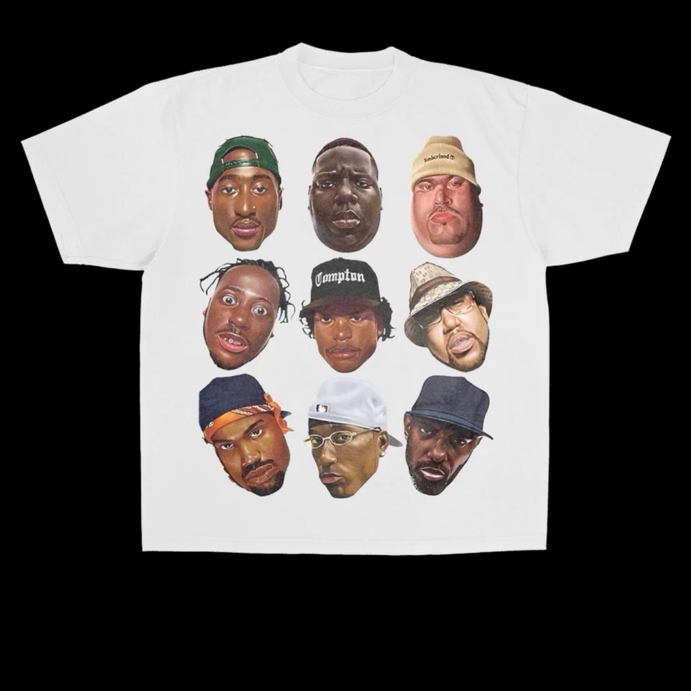 Hip Hop Legends Rap T Shirt Heads Adult Tee